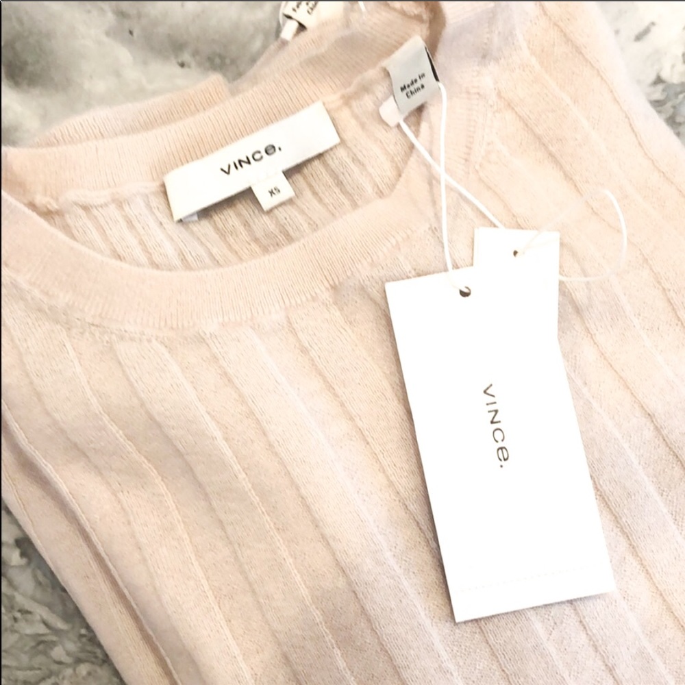 NWT VINCE | Elbow Sleeve Cashmere Pullover - Picture 2 of 2